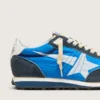 Zapatillas Marathon para mujer con parte superior de nailon azul y estrella blanca