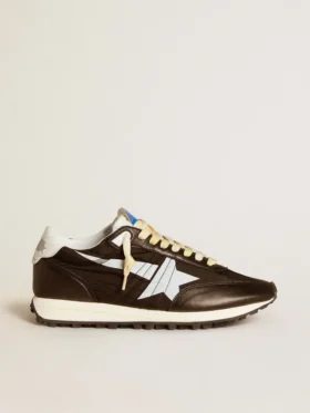 Zapatillas Marathon para mujer con parte superior de nailon negro y estrella blanca