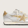 Zapatillas Marathon para mujer con parte superior de nailon ripstop plateado y estrella dorada
