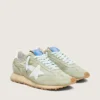 Zapatillas Marathon para mujer en nailon verde salvia con estrella blanca