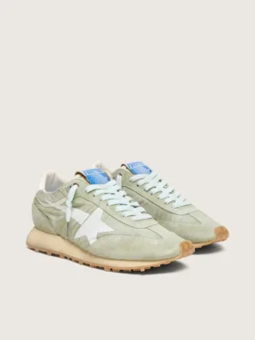 Zapatillas Marathon para mujer en nailon verde salvia con estrella blanca
