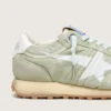 Zapatillas Marathon para mujer en nailon verde salvia con estrella blanca