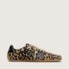 Zapatillas Marathon Speed para hombre en piel de potro con estampado de leopardo en tonos beige y negro, con estrella de piel negra