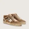 Zapatillas Mid Star LAB para hombre en ante color óxido con estrella de piel blanca