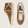 Zapatillas Mid Star LAB para hombre en ante color óxido con estrella de piel blanca