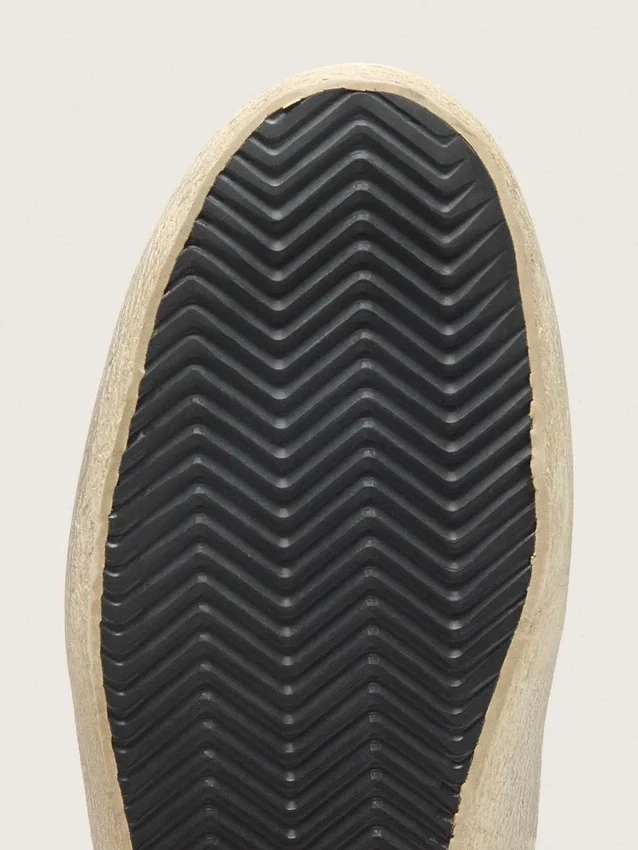 Zapatillas Mid Star para hombre con estrella de piel azul e inserciones de ante gris paloma