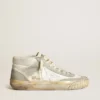 Zapatillas Mid Star para hombre con inserciones de ante gris hielo y estrella blanca