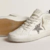 Zapatillas Mid Star para mujer con estrella plateada brillante y lengüeta del talón laminada en negro
