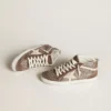 Zapatillas Mid Star para mujer con purpurina, estrella de ante perlado e inserciones de ante marrón