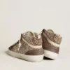 Zapatillas Mid Star para mujer con purpurina, estrella de ante perlado e inserciones de ante marrón