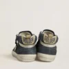 Zapatillas Mid Star para mujer en ante azul petróleo con estrella plateada brillante y detalle de algodón