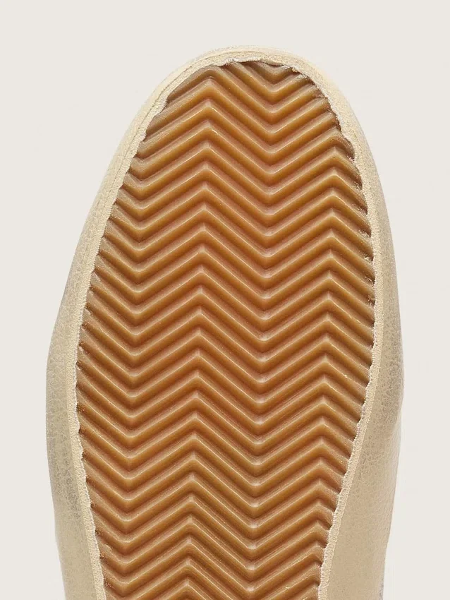 Zapatillas Mid Star para mujer en ante beige con cristales Swarovski plateados y estrella de piel blanca