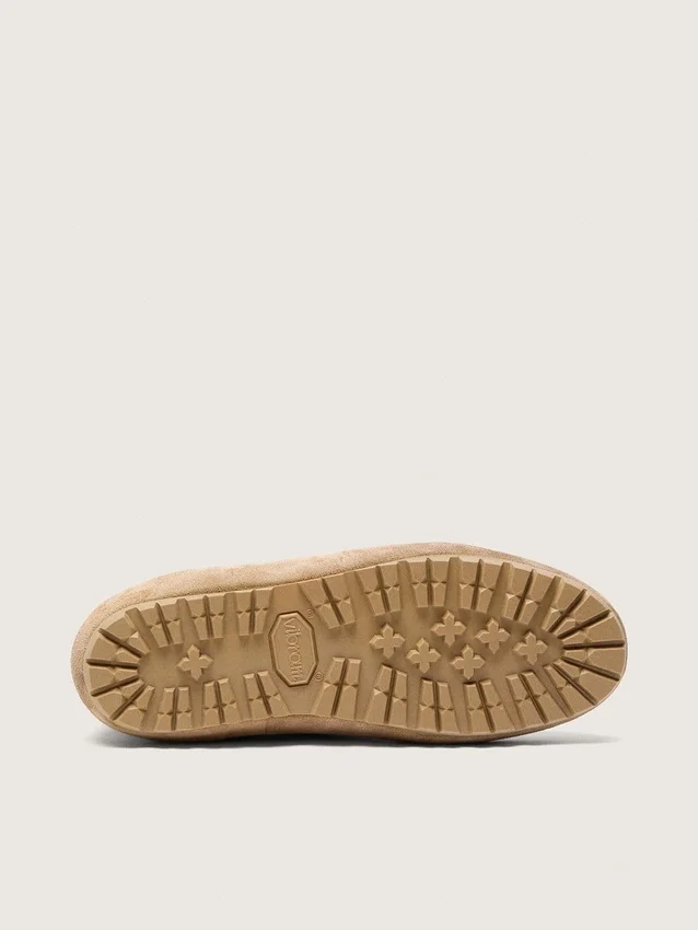 Zapatillas Mid Star para mujer en ante color caramelo con estrella de nubuck y lengüeta trasera de ante