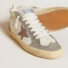 Zapatillas Mid Star para mujer en napa y ante con estrella de piel metalizada marrón claro