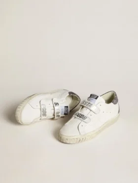 Zapatillas «Old School» de origen biológico con estrella perforada y lengüeta del talón con purpurina