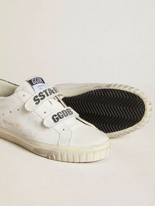 Zapatillas «Old School» de origen biológico con estrella perforada y lengüeta del talón con purpurina