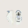 Zapatillas «Old School» para bebé en piel blanca con estrella de ante azul vaquero