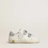 Zapatillas «Old School» para niños con lengüeta en el talón y tiras con cristales Swarovski plateados