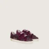 Zapatillas Old School para niños en color burdeos brillante con estrella de ante burdeos y lengüeta en el talón
