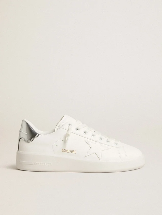 Zapatillas Purestar de origen biológico para mujer con estrella blanca y lengüeta en el talón con efecto espejo