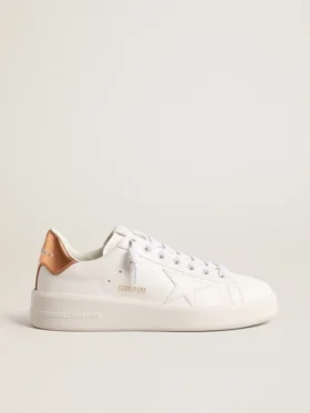 Zapatillas Purestar de origen biológico para mujer con lengüeta del talón de piel metalizada en color bronce