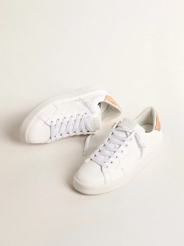 Zapatillas Purestar de origen biológico para mujer con lengüeta del talón de piel metalizada en color bronce