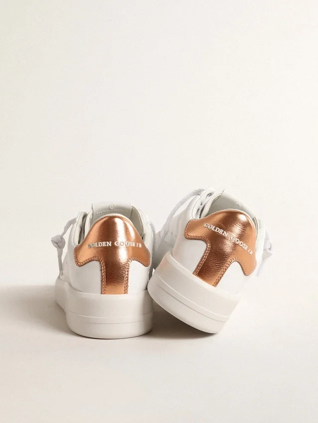Zapatillas Purestar de origen biológico para mujer con lengüeta del talón de piel metalizada en color bronce