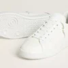 Zapatillas Purestar para hombre con estrella de piel blanca y lengüeta del talón de piel con estampado de cocodrilo en color burdeos