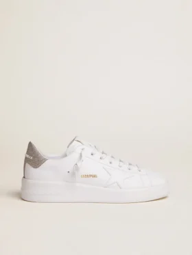 Zapatillas Purestar para mujer con lengüeta plateada brillante en el talón