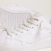 Zapatillas Purestar para mujer con lengüeta plateada brillante en el talón