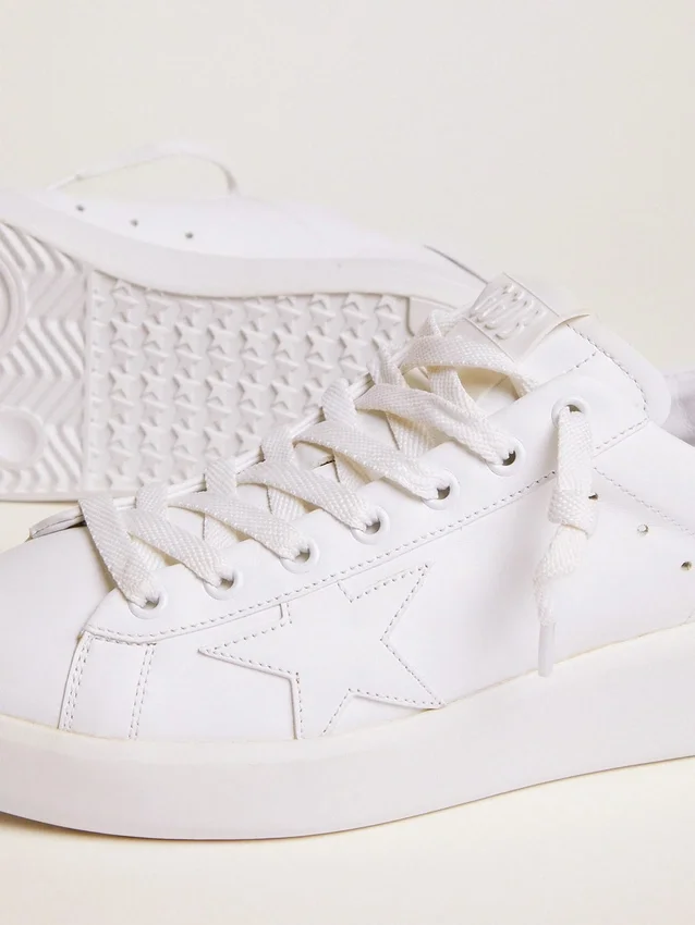 Zapatillas Purestar para mujer con lengüeta plateada brillante en el talón