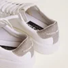 Zapatillas Purestar para mujer con lengüeta plateada brillante en el talón