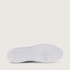 Zapatillas Purestar para mujer en piel blanca con estrella de cristal Swarovski plateada