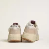 Zapatillas Running Sole para mujer en nailon y ante con estrella estampada en plata y lengüeta de talón de piel