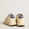Zapatillas Running Sole para mujer en piel napa con estrella de piel rosa y lengüeta trasera de piel azul