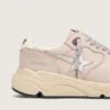 Zapatillas Running Sole para mujer en piel rosa empolvado con estrella plateada