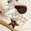 Zapatillas Sky-Star para mujer con firma e inserciones de piel de potro con estampado de leopardo