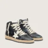 Zapatillas Sky-Star para mujer en napa negra con estrella blanca