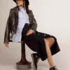 Zapatillas Sky-Star para mujer en napa negra con estrella blanca