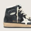Zapatillas Sky-Star para mujer en napa negra con estrella blanca