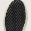 Zapatillas Slide para hombre en ante gris con estrella y ribete de nubuck marrón