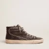Zapatillas Slide para hombre, negras con tachuelas