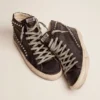 Zapatillas Slide para hombre, negras con tachuelas