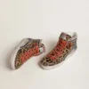 Zapatillas Slide para mujer LTD en piel de potro con estampado de leopardo, estrella de piel metalizada y detalles brillantes
