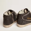 Zapatillas Slide para mujer, negras con tachuelas