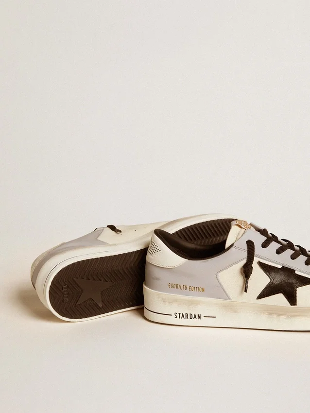Zapatillas Stardan LTD para hombre en napa y piel con estrella de ante y lengüeta trasera de piel