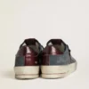Zapatillas Stardan LTD para hombre en nubuck antracita y ante azul con estrella de piel metalizada