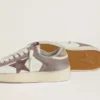 Zapatillas Stardan LTD para mujer en piel napa y ante, con estrella de ante malva y lengüeta del talón de ante lavanda