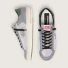Zapatillas Stardan para hombre en ante azul claro con estrella de piel verde y lengüeta en el talón