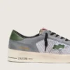 Zapatillas Stardan para hombre en ante azul claro con estrella de piel verde y lengüeta en el talón